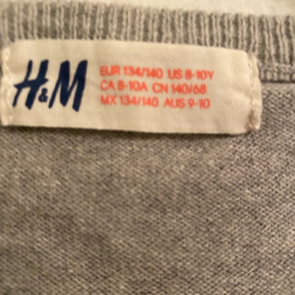 H&M girls Grey Cardigan with Sequin Butterflies - Picture 3 of 3